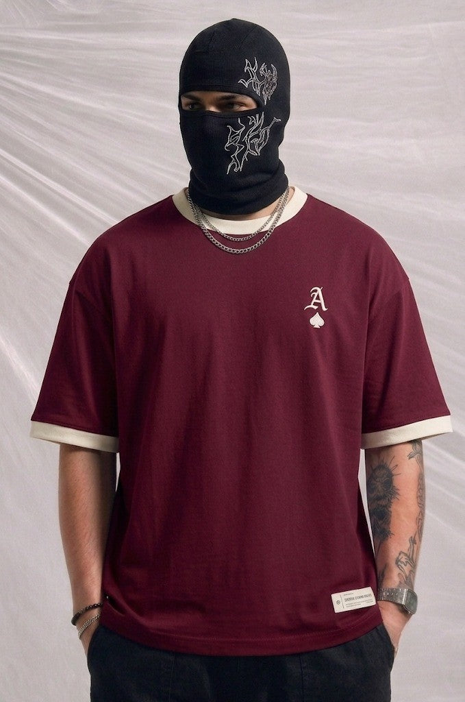 Relaxed Fit Cotton T-Shirt with Chest Playing Card Embroidery | Elite Garments
