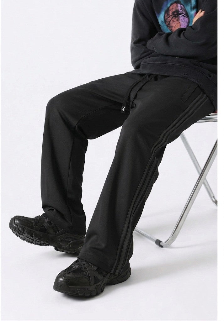 Men's Classic Black Drawstring Straight-Leg Trousers | Elite Garments