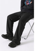 Men's Classic Black Drawstring Straight-Leg Trousers | Elite Garments