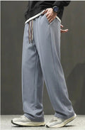 Men's Casual Drawstring Straight-Leg Trousers in Grey | Elite Garments