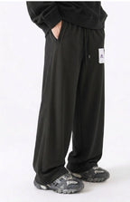 Men's Classic Black Drawstring Straight-Leg Trousers | Elite Garments