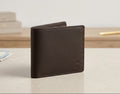 Minimalist Dark Brown Leather Wallet | Elite Garments