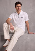 Nike Men's Short-Sleeve Sportswear Polo – White / Grey Placket | Elite Garments