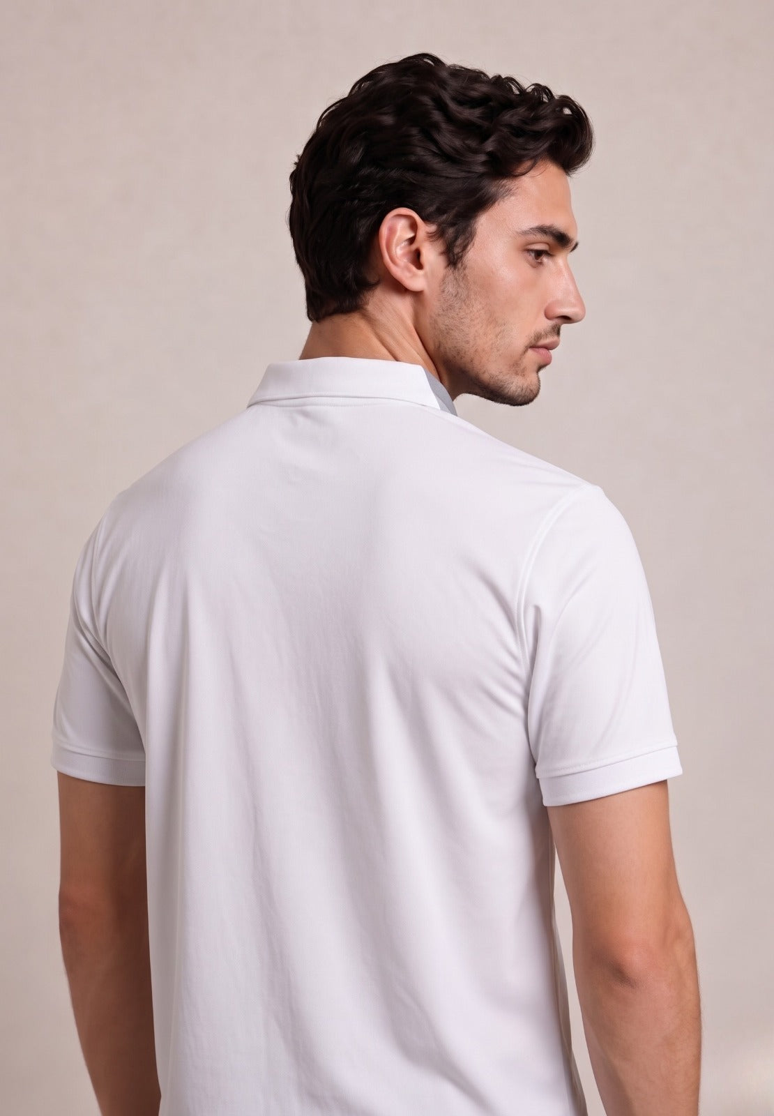 Nike Men's Short-Sleeve Sportswear Polo – White / Grey Placket | Elite Garments