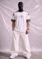 Nike Sportswear Oversized Streetwear Graphic Tee – Off-White & Brown | Elite Garments