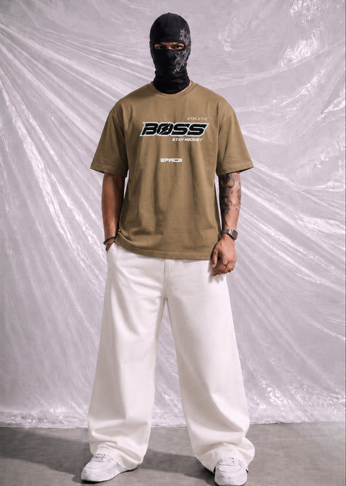 BOSS Men's Heavyweight Cotton Oversized T-Shirt – Light Green | Elite Garments